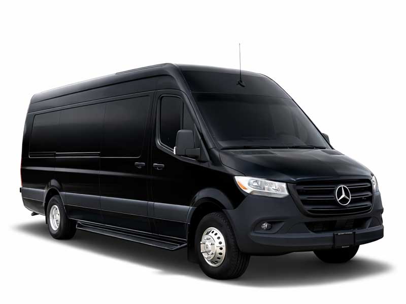 Black Mercedes Benz Sprinter Van